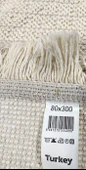 Pamuklu Hafif Defolu Bukle Lüks Kilim, Yolluk (80x300)-Krem - 3