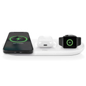 ttec AirCharger Trio 3ü'1 Arada iPhone Apple Watch AirPods Kablosuz Hızlı Şarj Aleti Beyaz - 1