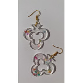 Şeffaf Renkli Yıldız Simli Glitterli Gold Aksesuar İskambilde Sinek İçi Boş Şekil 4 Cm Epoksi Küpe thumbnail 6