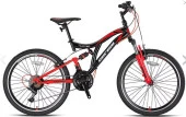 HUNTER - 26" MTB - 21 VİTES - V.B. - SİYAH-KIRMIZI/BEYAZ - 1