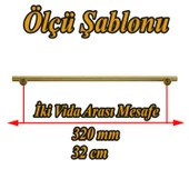 Doruk Kulp 320 mm Altın Gold Metal Mobilya Çekmece Mutfak Dolabı Dolap Kulpları Kapak Kulpu Kulbu thumbnail 2