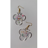 Şeffaf Renkli Yıldız Simli Glitterli Gold Aksesuar İskambilde Sinek Şekil 4 Cm Epoksi Küpe Hediyelik thumbnail 4