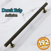 Doruk 192 mm Eskitme Antik Sarı Metal Mobilya Mutfak Çekmece Dolap Dolabı Kulpu Kulbu Kulpları thumbnail 1