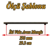 Doruk 192 mm Eskitme Antik Sarı Metal Mobilya Mutfak Çekmece Dolap Dolabı Kulpu Kulbu Kulpları thumbnail 2