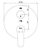 ECA Nita Ankastre Banyo Bataryası Sıva Üstü 2 Yollu  102167238-YDE thumbnail 2
