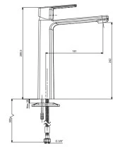 ECA Royal Yüksek Tip Lavabo Bataryası Mat Siyah 102188670C1 thumbnail 2