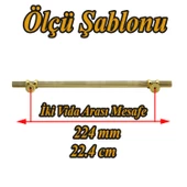 Emir Kulp Gold 224 mm - 22.4 cm Metal Mobilya Mutfak Çekmece Dolap Dolabı Kapak Kulbu Kulpu Kulpları thumbnail 2