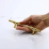 Emir Kulp Gold 96 mm - 9.6 cm Metal Mobilya Mutfak Çekmece Dolap Dolabı Kapak Kulbu Kulpu Kulpları - 3