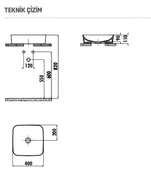 Creavit Ul040 Tezgah Üstü 40 Cm Ultra Çanak Lavabo Parlak Beyaz - 2