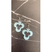 Buz Mavi Renkli Simli Sedefli Gümüş Aksesuar İskambil Sinek İçi Boş Şekil Küpe 3 cm Epoksi Hediyelik thumbnail 8