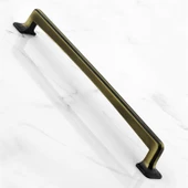 Penguen 224 mm Eskitme Antik Sarı Metal Mobilya Mutfak Çekmece Dolap Dolabı Kulpu Kulbu Kulpları - 6