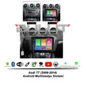 Audi TT Android Multimedya Sistemi (2006-2014) 8 GB Ram 128  GB Hafıza 8 Çekirdek İphone CarPlay Android Auto  Navigatör Premium Series - 7