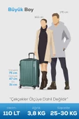 Polo&Sky Spring Model Haki Renk Büyük Boy Valiz Bavul - 7