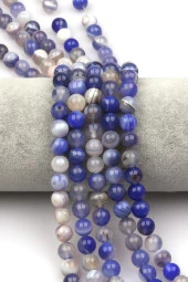 Banaka Akik Doğal Taş Dizi 8 mm Küre Kesim thumbnail 1