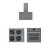 Regal  AF 7965 GC - AO 6041GC - AD 609112 GC Eğik Gri Cam Ankastre Set - 1