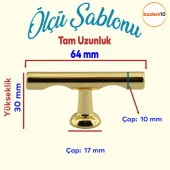 Dolap Mobilya Mutfak Dolabı Çekmece Dolap Kapak Kulpu Kulbu Tepsi Düğme Metal Kulp Altın thumbnail 2