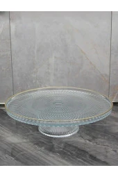 Palermo Ayaklı Kek Pasta Kurabiye Tatlı Sunum Tabağı 32cm Sunumluk İkramlık Tabak - 1