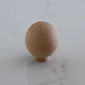 Ahşap Küre Kulp Tek Vidalı Çekmece Mutfak Mobilya Dolabı Dolap Kulpu Kulbu Düğme Kulpları thumbnail 4