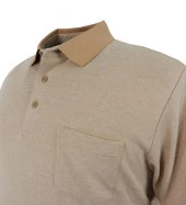 Erkek Büyük Beden Tişört Kırçıllı İnterlok Cepli Bej - 4