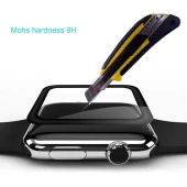 Apple Watch 38mm  Kenarları Metal Cam Ekran Koruyucu thumbnail 3