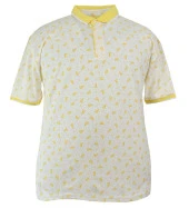 Büyük Beden Erkek T-shirt Polo Yaka-Baskılı Pike - 3