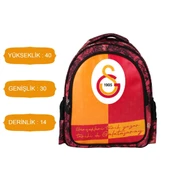 Galatasaray Parçalı Çift Gözlü Suni Deri Okul Çantası / 24544 thumbnail 2