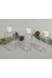 100 Adet 50 Ml Beyaz Standart Kapaklı Kolonya, Dezenfektan, Likit Şişesi Ml - 1
