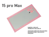 iPhone 15 PRO MAX Arka Pil Batarya Kapağı (CAM) GRİ thumbnail 1