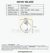 TT Aydınlatma TT069-KARE-KR  Toplu Krom Kaplama 3 Renk Modüllü Ledli Aplik thumbnail 4