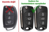 Kia Rio Ceed Sportage Bongo Uyumlu Anahtar Kılıfı Kumanda Kılıfı Oto Anahtarlık Siyah thumbnail 3