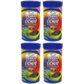 Amore Cichlid Red Granules 3kg Kova 44-Protein, Lotus 4x250ml Malawi Ciklet Color Balık Yemi - 3