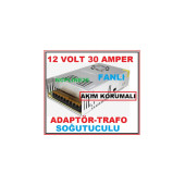 ncpline 12 Volt 30 Amper Metal Sac Kasa Akım Korumalı Fanlı Adaptör - 1