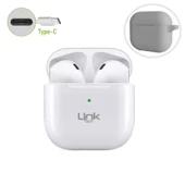 LinkTech AP01 SmartPods TWS 5.3 Bluetooth Kulaklık Type-C Beyaz - 1