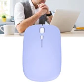 Xiaomi Redmi Pad 5 11" Uyumlu Kablosuz Bluetooth Pilli Optik Mouse - Mor - 6
