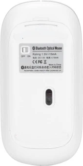Apple iPad Mini 5 7.9" Uyumlu Kablosuz Bluetooth Pilli Optik Mouse - Mor - 4