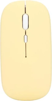 Redline Space A8 8" Uyumlu Kablosuz Bluetooth Pilli Optik Mouse - Sarı thumbnail 1