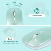 Xiaomi Redmi Pad 5 11" Uyumlu Kablosuz Bluetooth Pilli Optik Mouse - Yeşil - 6