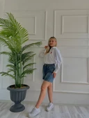 Kadın Nakışlı Gömlek Beyaz thumbnail 3