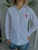 Kadın Nakışlı Gömlek Beyaz thumbnail 2