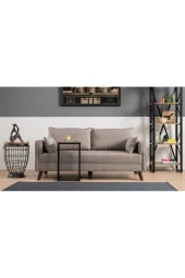 Evdebiz Bella Soft Ikili Koltuk Krem - 1