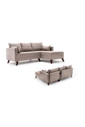Evdebiz Bella Soft Mini Köşe Krem Sağ - 2