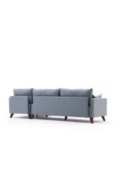 Evdebiz Bella Soft Köşe Koltuk Mavi Sağ - 6