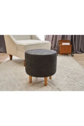 Evdebiz Fındık Puf Gabbana Antrasit Bakır - 1