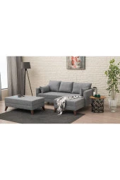 Evdebiz Bella Soft Mini Köşe Gri Sağ - 1