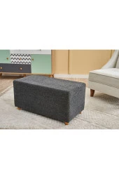 Evdebiz Genma Ahşap Ayaklı Puf Gabbana 3V-11 - 1