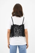 Kadın Dantel Detaylı T-shirt 1772-24 - 5