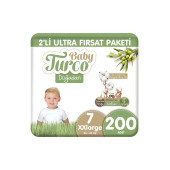 Baby Turco Doğadan 2'li Ultra Fırsat Paketi Bebek Bezi 7 Numara Xxlarge 200 Adet - 1