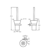 VitrA Diagon A44437 Tuvalet Fırçalığı, Krom thumbnail 2