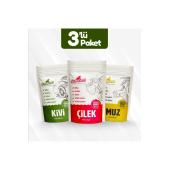 Dondurularak Kurutulmuş Meyve 3'lü Set 1 (Çilek 15g, Muz 30g, Kivi 20g) - 1