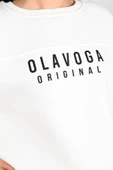 Kadın Yazı Baskılı Bisiklet Yaka Sweatshirt 1617-24 - 12
